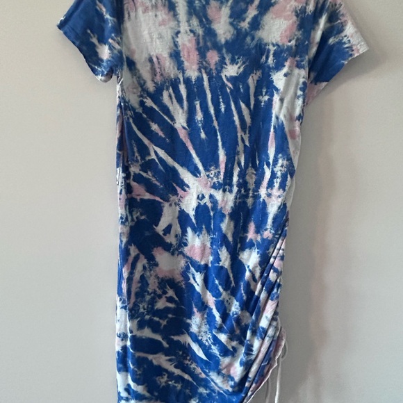 PAM & GELA • Blue & Pink Tie Dye Scrunched Dress • S • - Picture 2 of 6